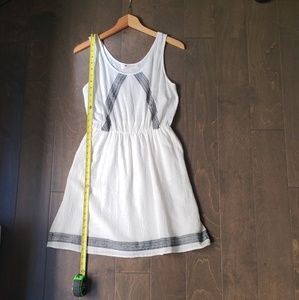 NWT White dress with black embroidery detailing